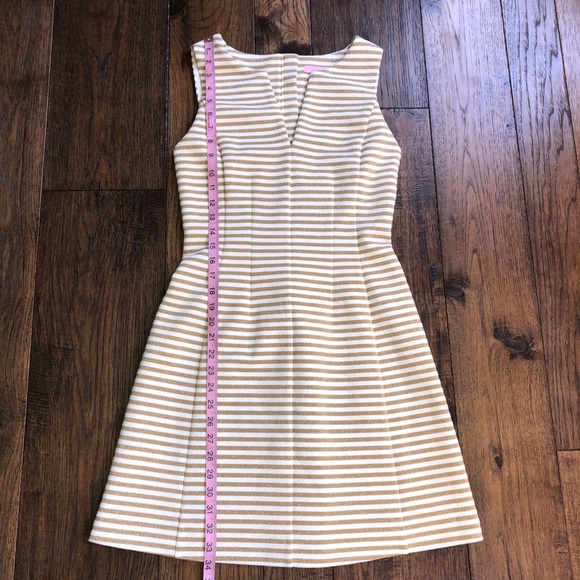 Lilly Pulitzer Brielle Gold/White Striped dress - Picture 6 of 8